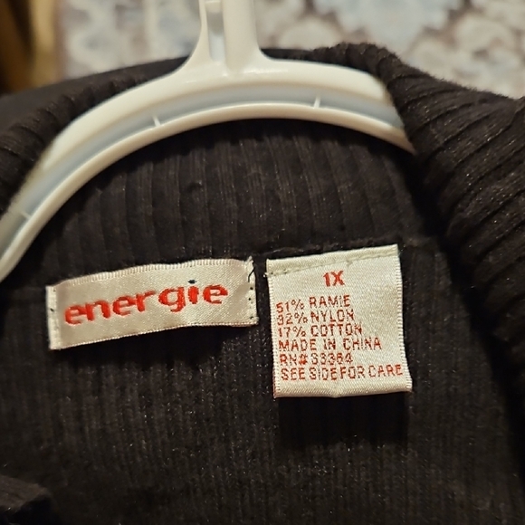 Energie Black Ruffled Cardigan - Picture 4 of 4